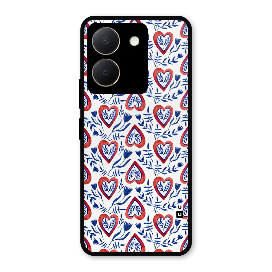 Wrapping Hearts Pattern Metal Back Case for Vivo Y36