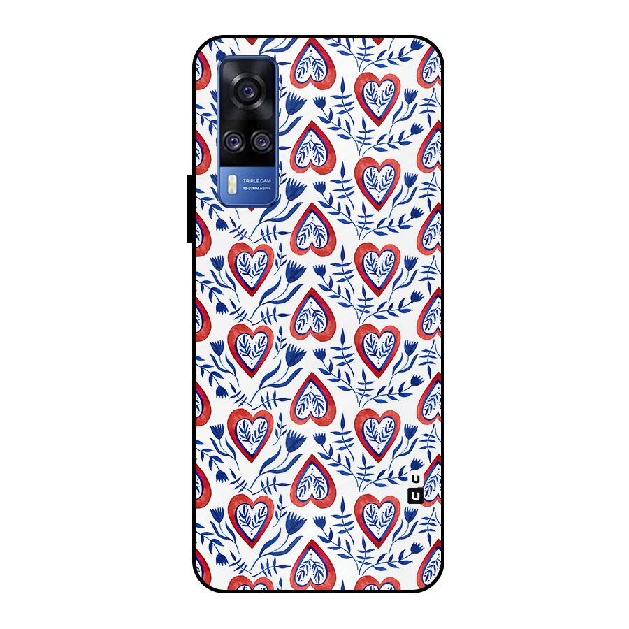 Wrapping Hearts Pattern Metal Back Case for Vivo Y51
