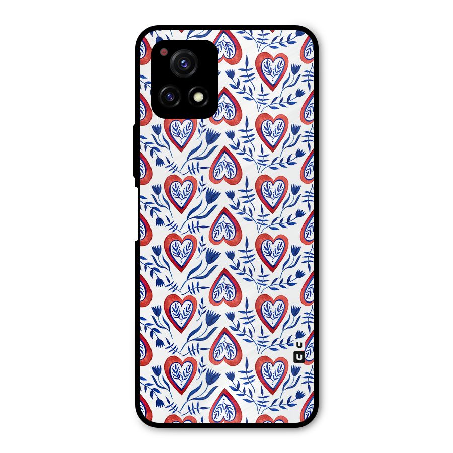 Wrapping Hearts Pattern Metal Back Case for Vivo Y72 5G