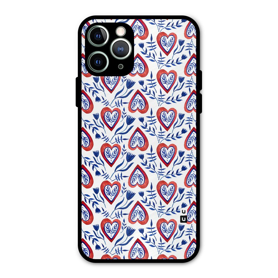 Wrapping Hearts Pattern Metal Back Case for iPhone 11 Pro Max