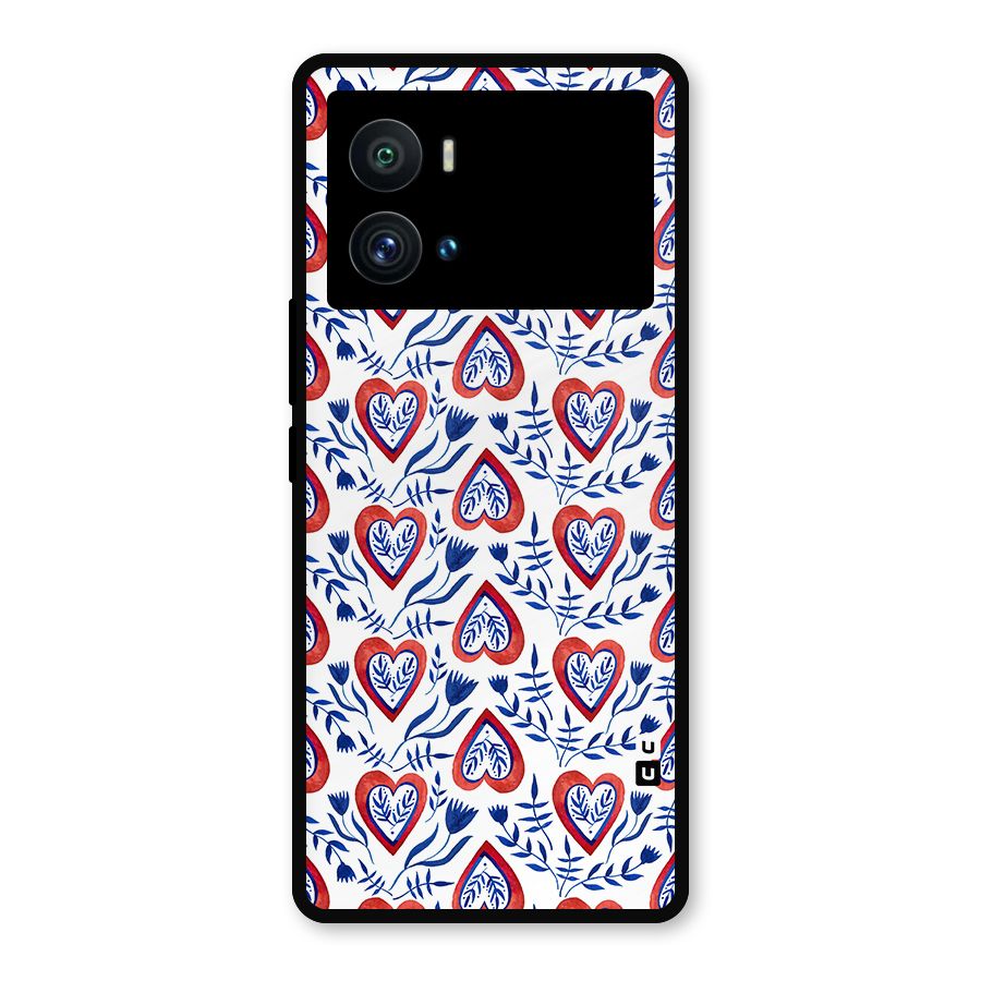 Wrapping Hearts Pattern Metal Back Case for iQOO 9 Pro