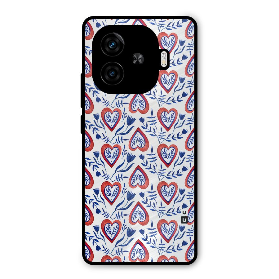 Wrapping Hearts Pattern Metal Back Case for iQOO Neo 10R
