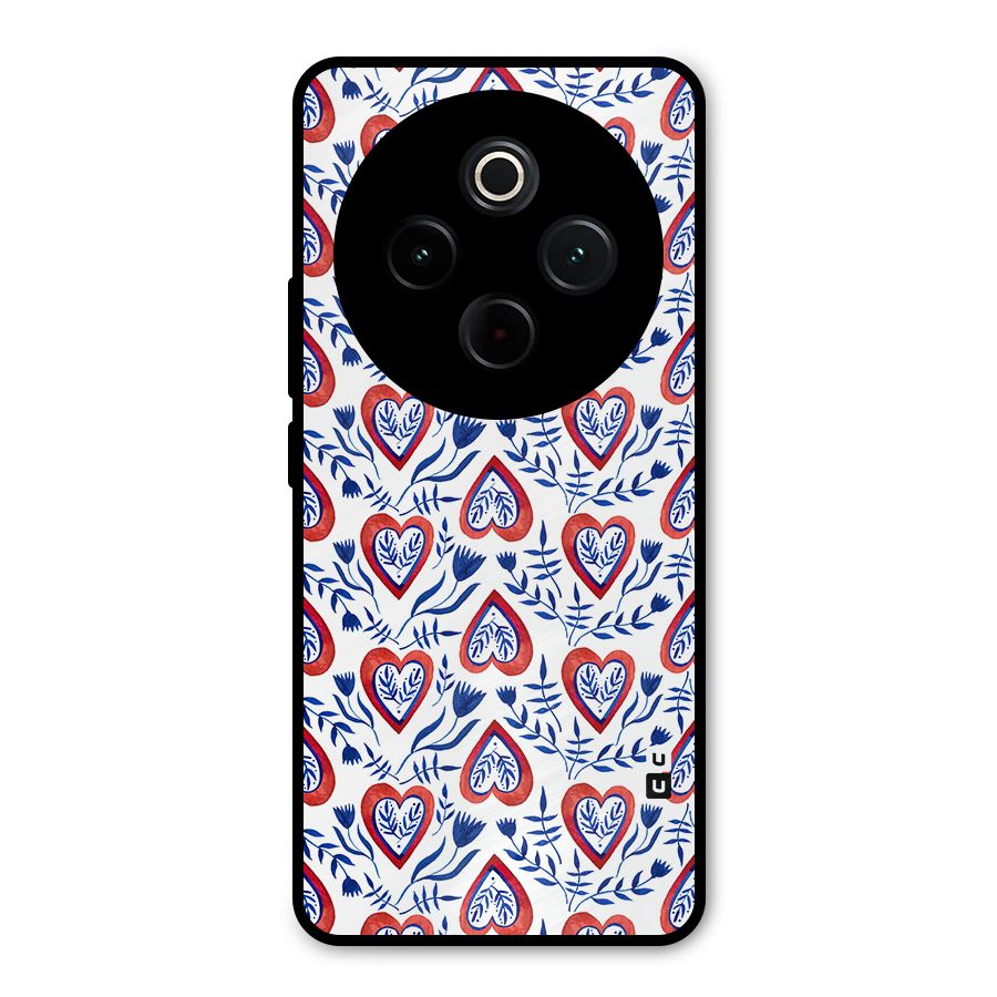 Wrapping Hearts Pattern Metal Back Case for iQOO Z10