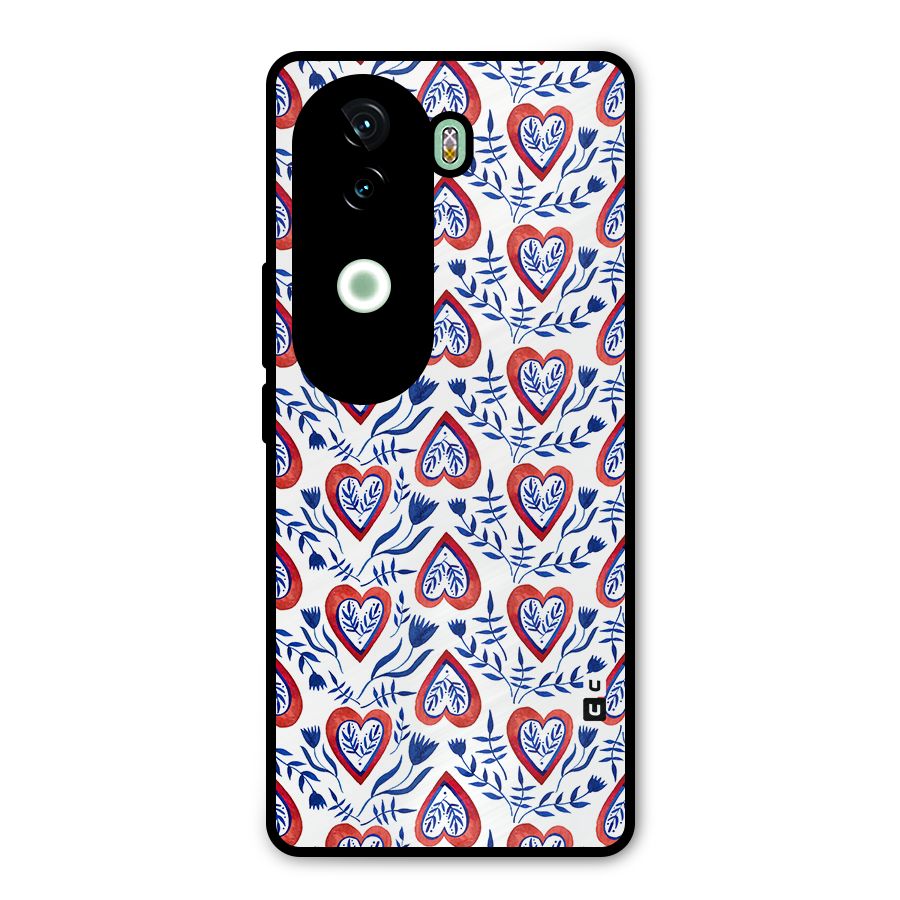 Wrapping Hearts Pattern Metal Back Case for iQOO Z9s