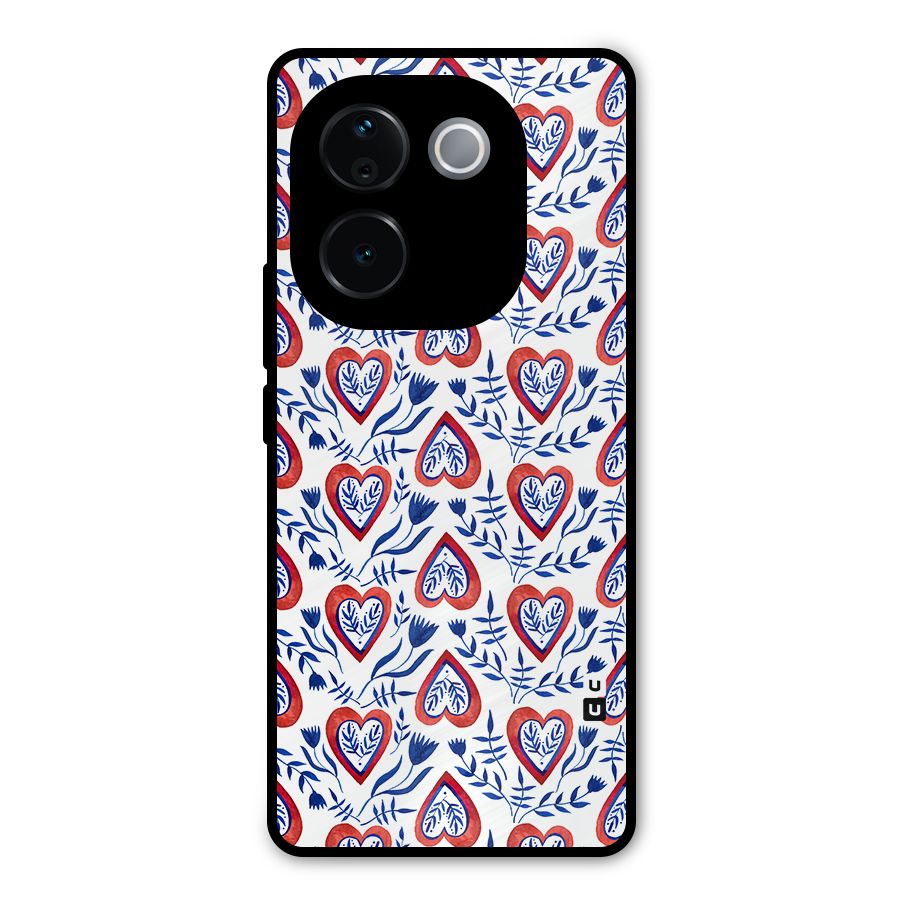 Wrapping Hearts Pattern Metal Back Case for iQOO Z9s Pro