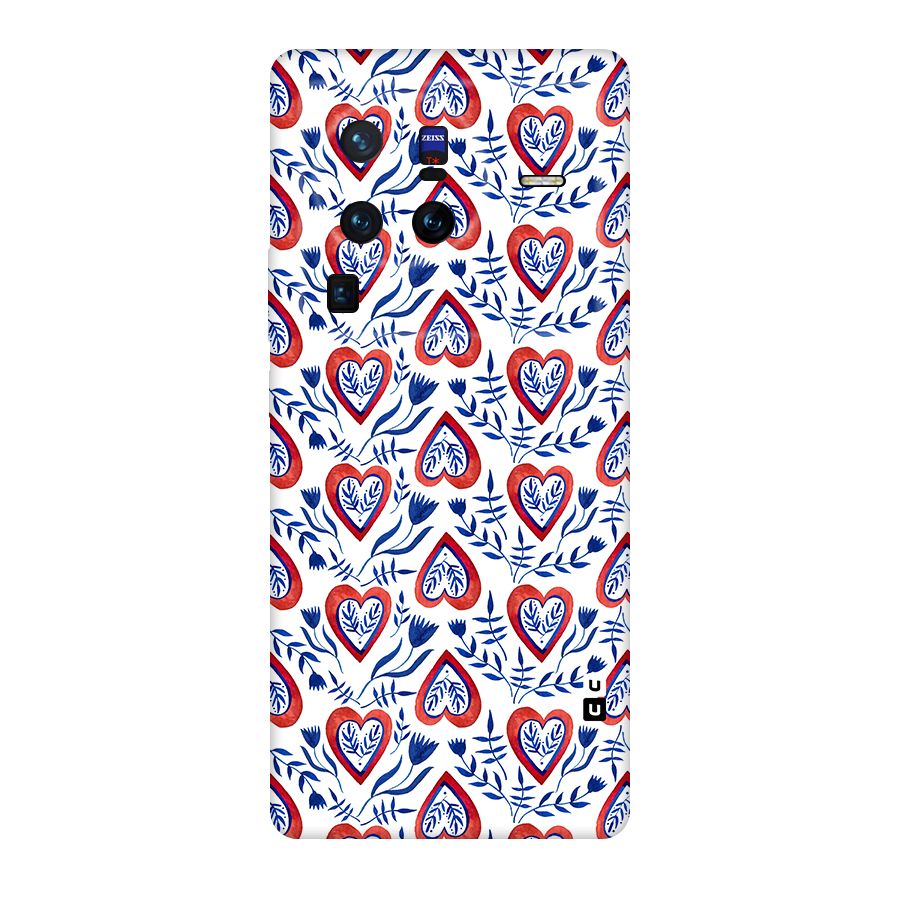 Wrapping Hearts Pattern Original Polycarbonate Back Case for Vivo X80