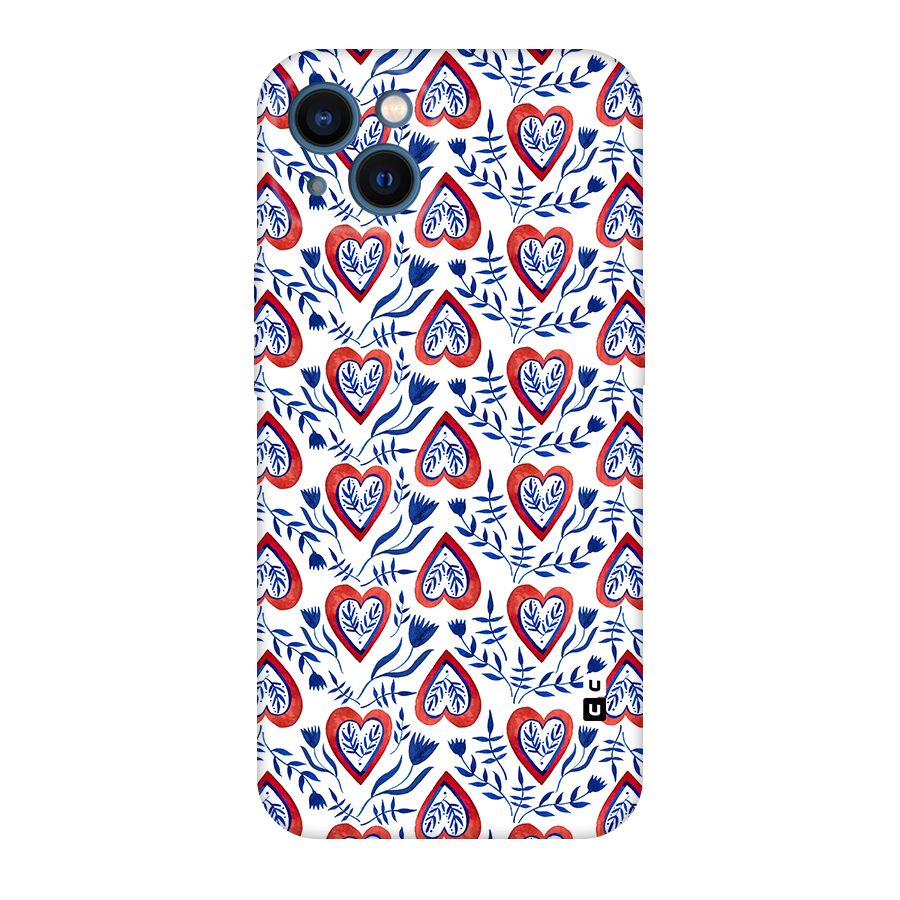 Wrapping Hearts Pattern Original Polycarbonate Back Case for iPhone 13