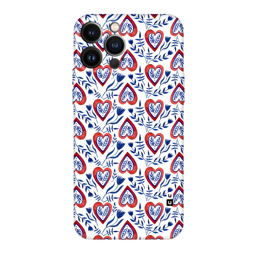 Wrapping Hearts Pattern Original Polycarbonate Back Case for iPhone 13 Pro Max