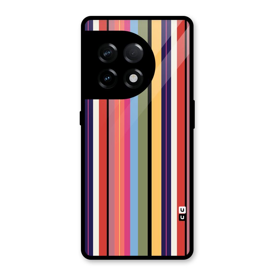 Wrapping Stripes Glass Back Case for OnePlus 11R