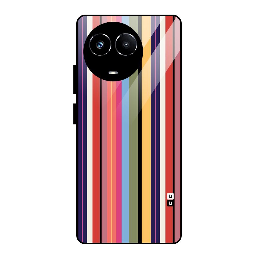 Wrapping Stripes Glass Back Case for Realme 11X