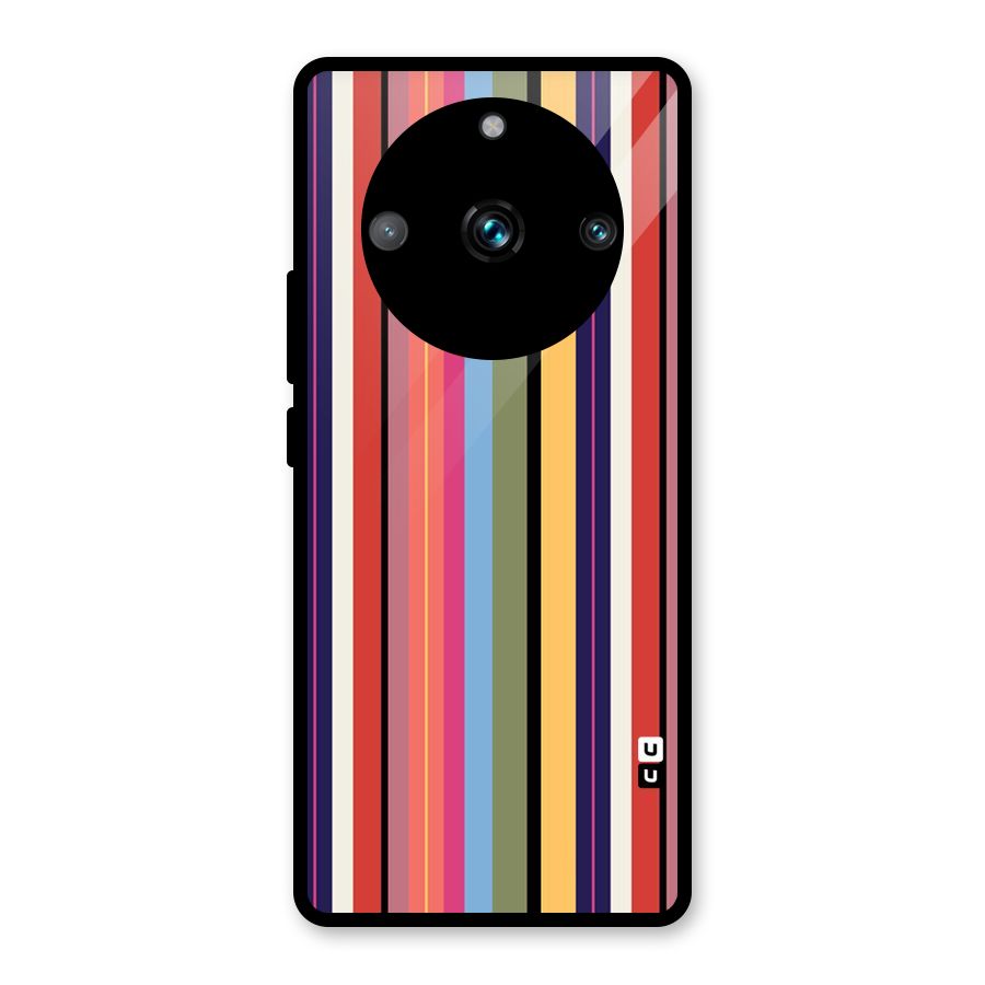 Wrapping Stripes Glass Back Case for Realme 11 Pro Plus