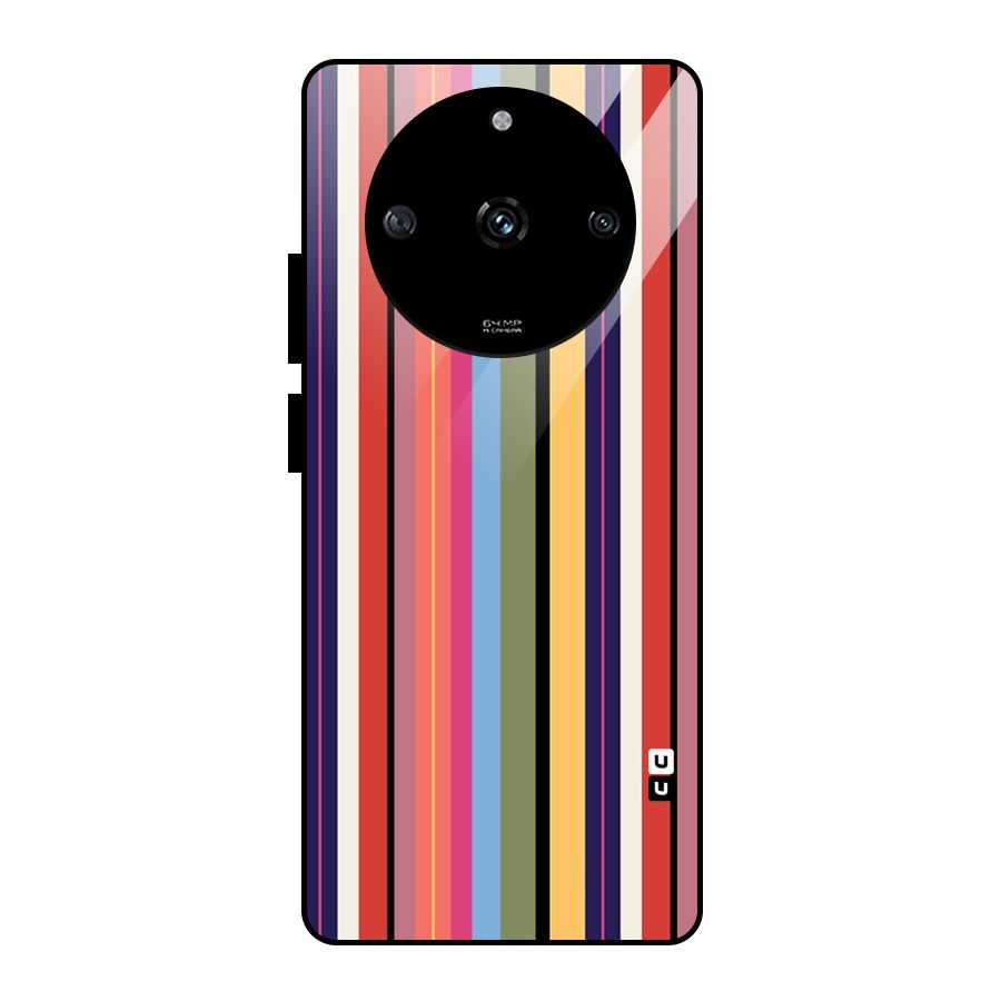 Wrapping Stripes Glass Back Case for Realme Narzo 60 5G