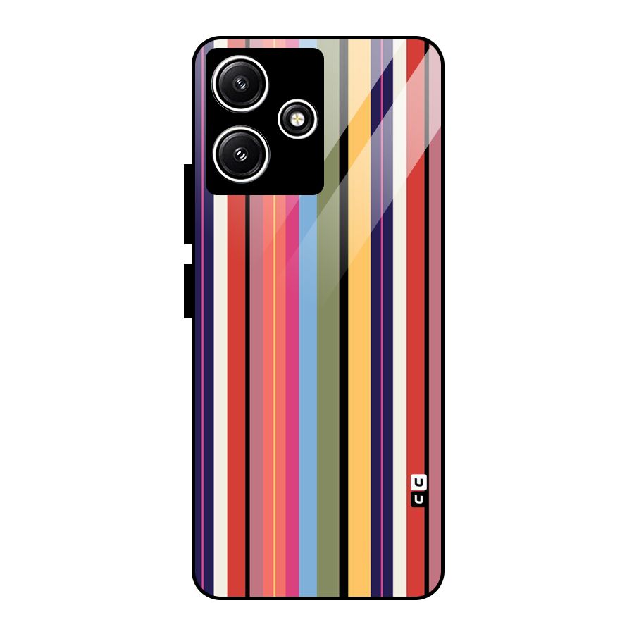 Wrapping Stripes Glass Back Case for Redmi 12 5G
