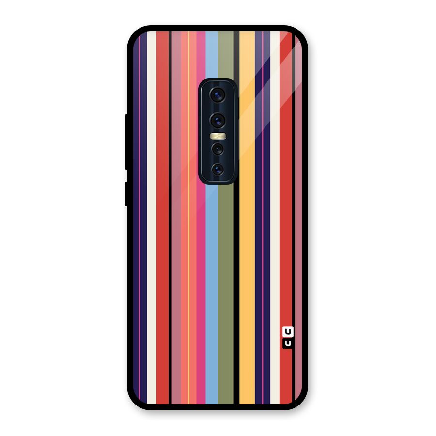 Wrapping Stripes Glass Back Case for Vivo V17 Pro