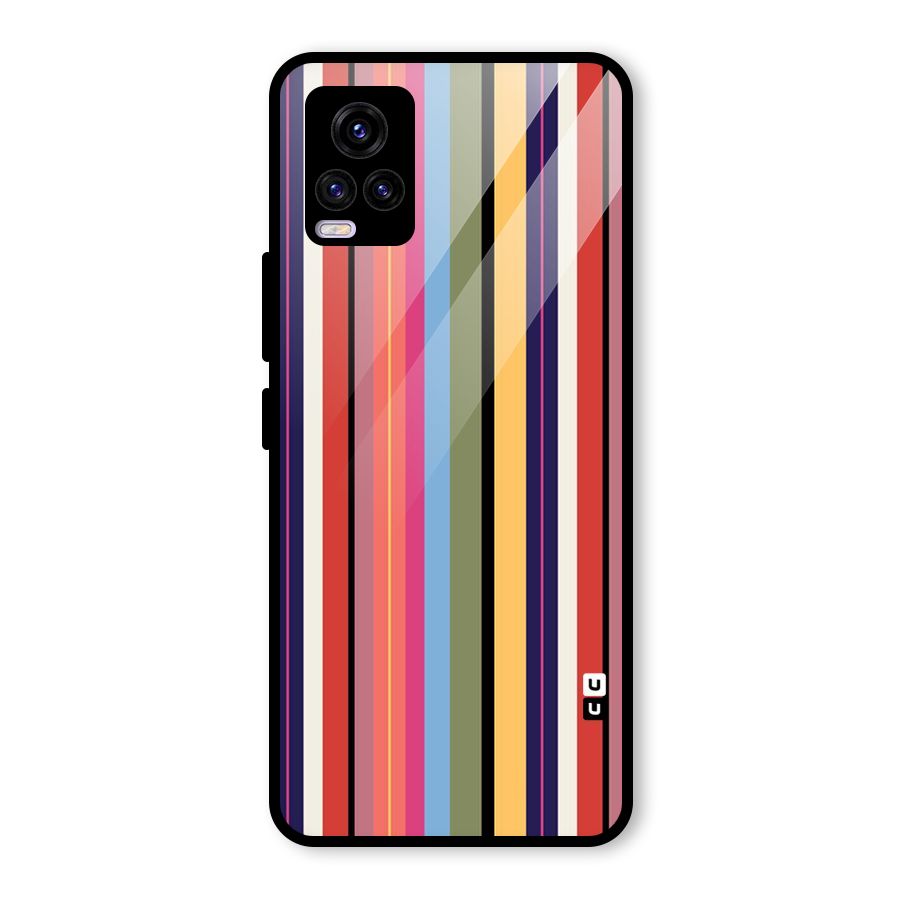 Wrapping Stripes Glass Back Case for Vivo V20 2021