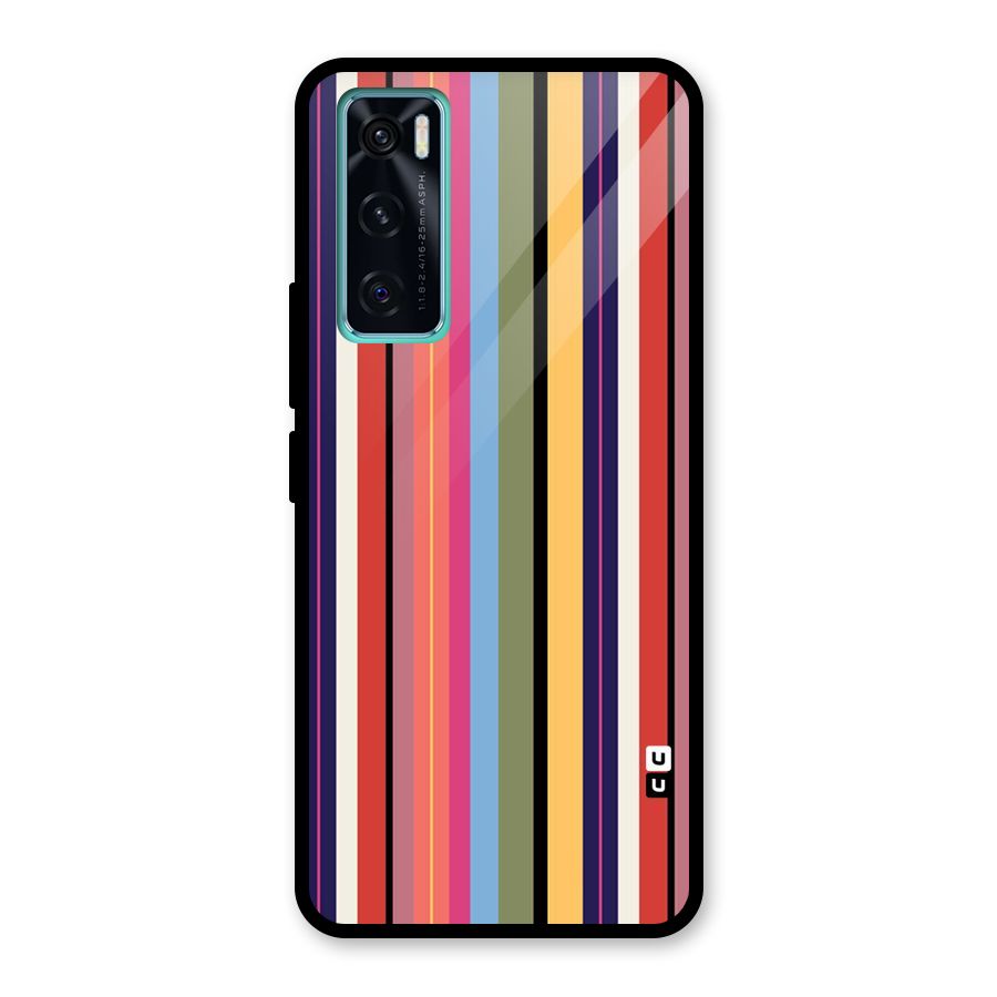 Wrapping Stripes Glass Back Case for Vivo V20 SE