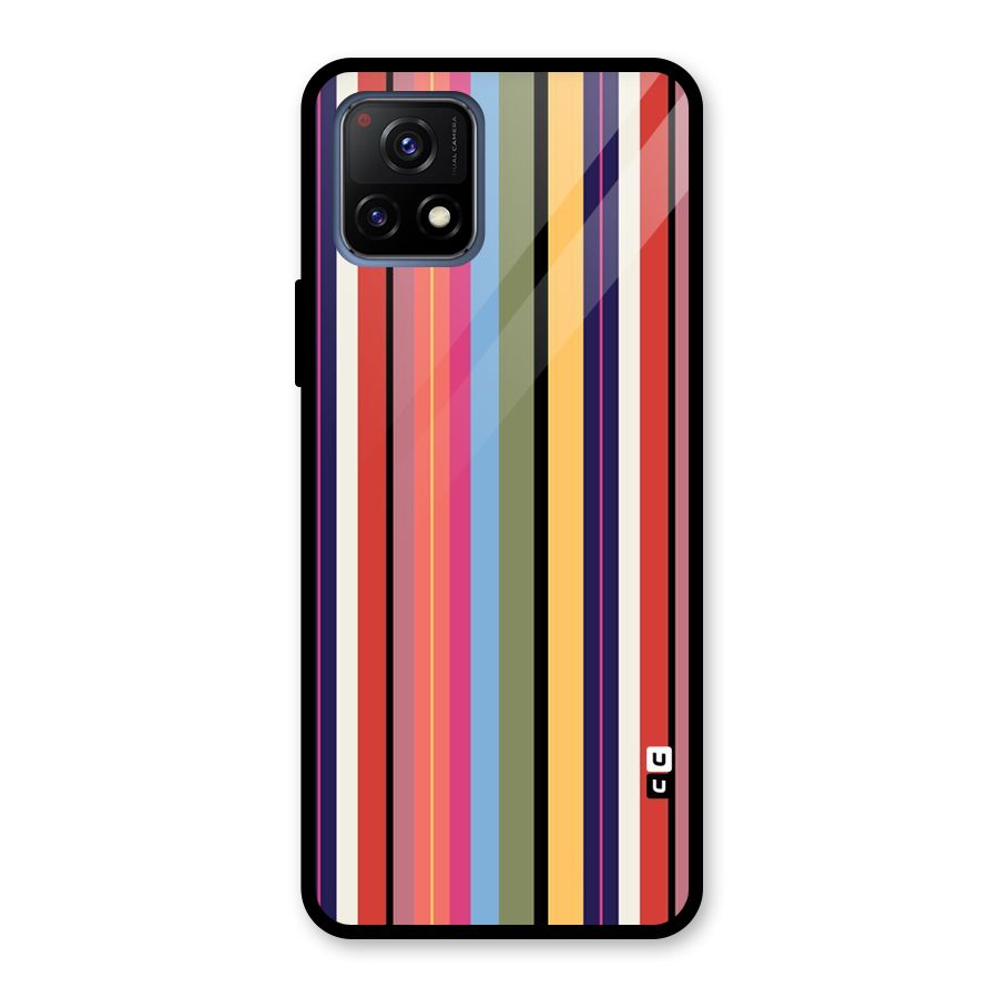 Wrapping Stripes Glass Back Case for Vivo Y72 5G