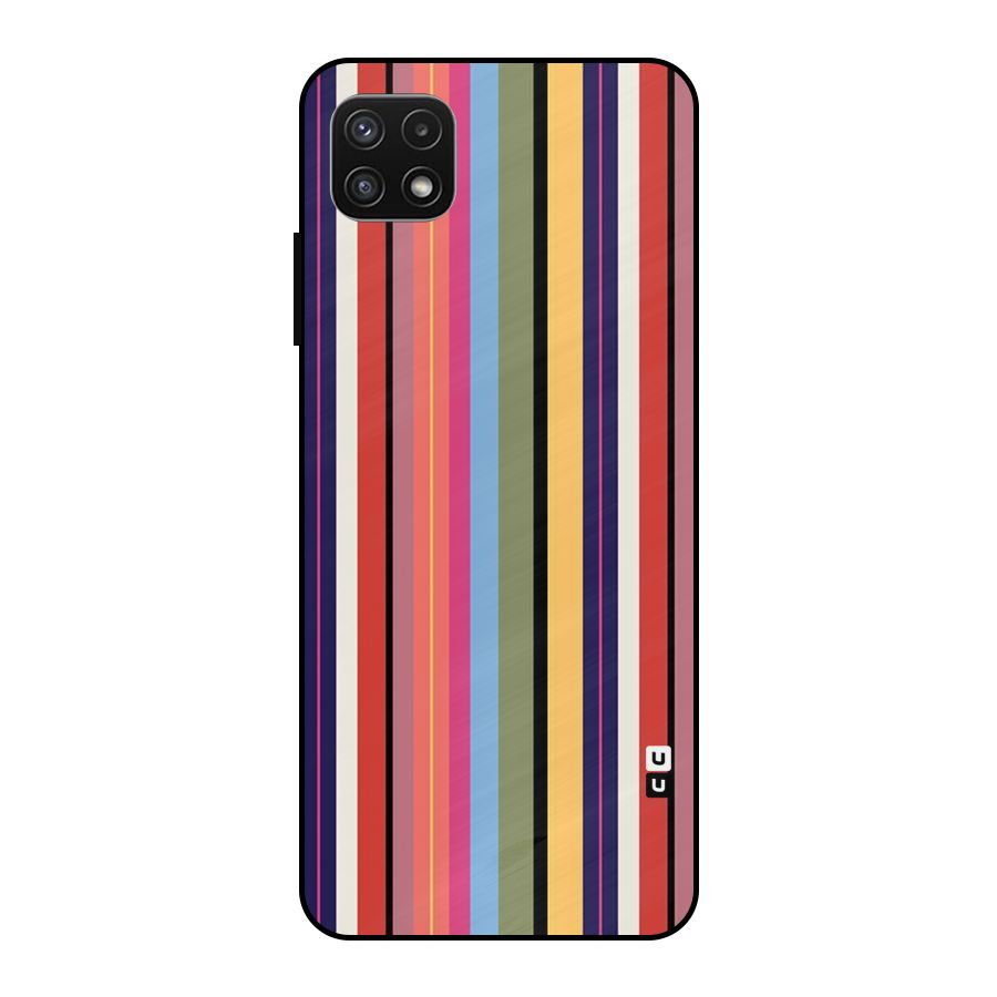 Wrapping Stripes Metal Back Case for Galaxy A22 5G