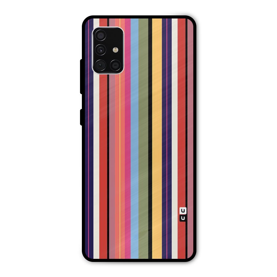 Wrapping Stripes Metal Back Case for Galaxy A51
