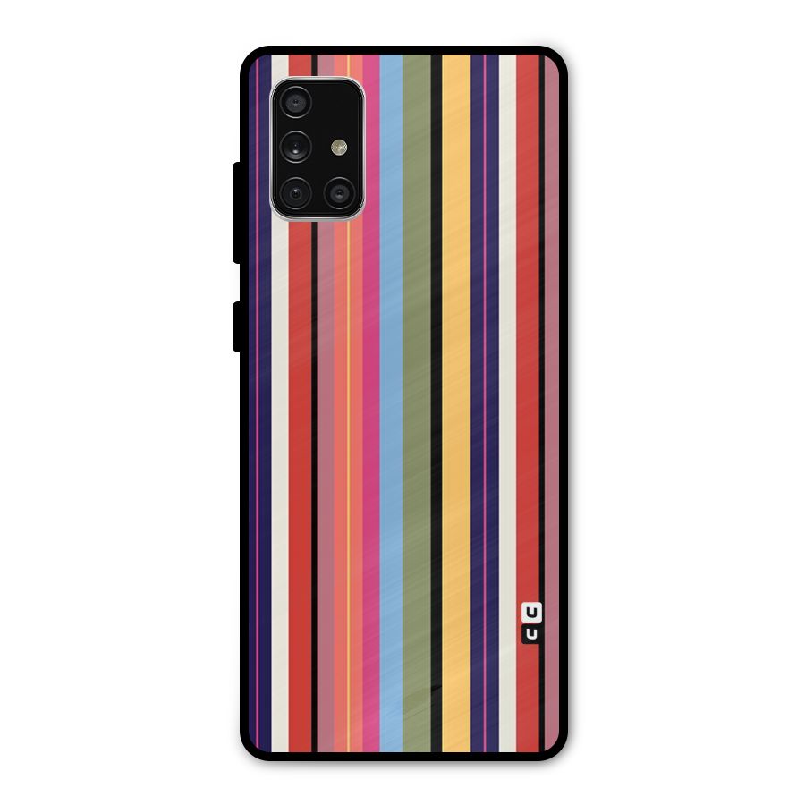 Wrapping Stripes Metal Back Case for Galaxy A71