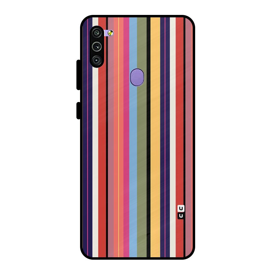 Wrapping Stripes Metal Back Case for Galaxy M11