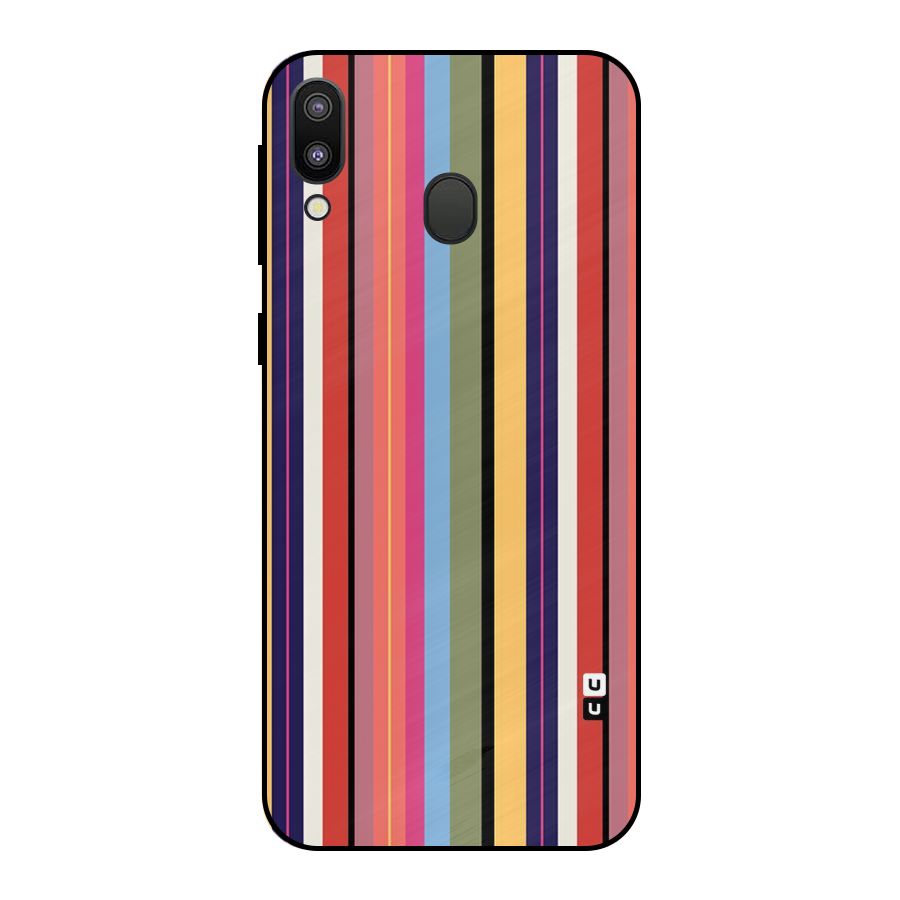 Wrapping Stripes Metal Back Case for Galaxy M20