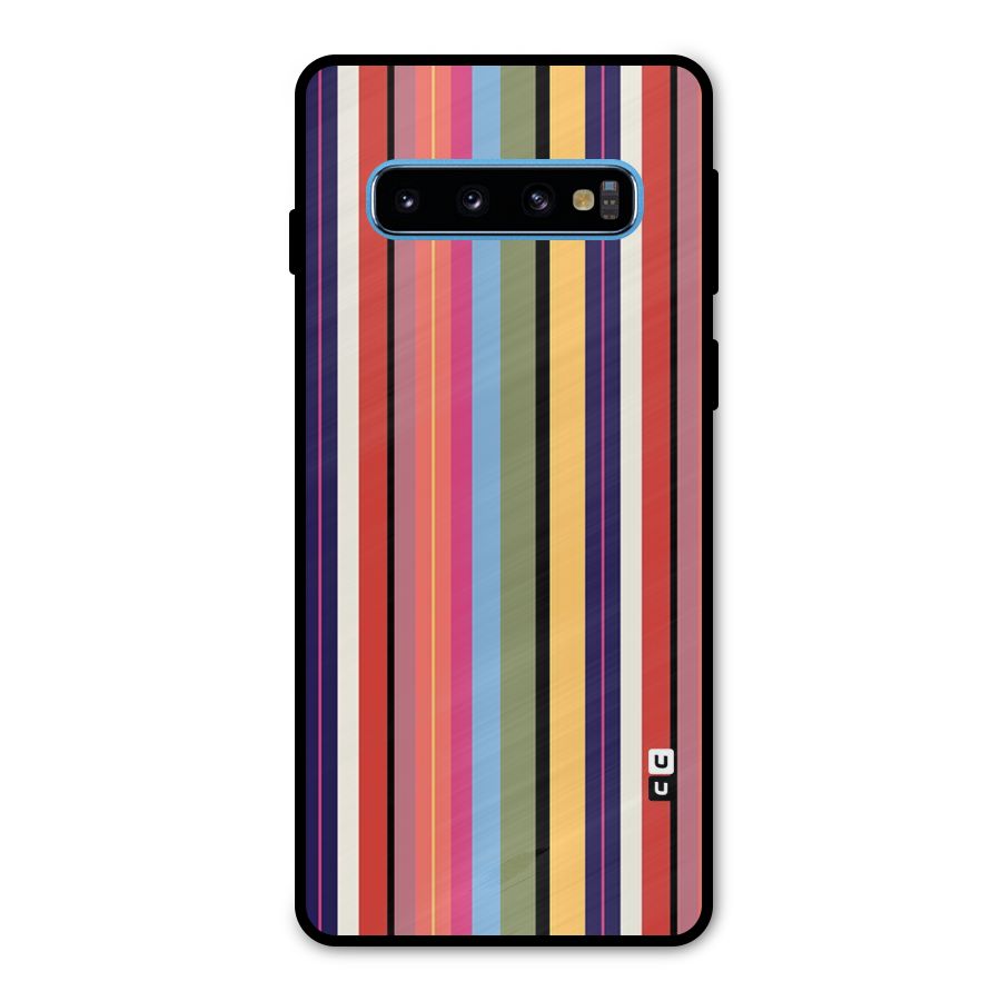 Wrapping Stripes Metal Back Case for Galaxy S10