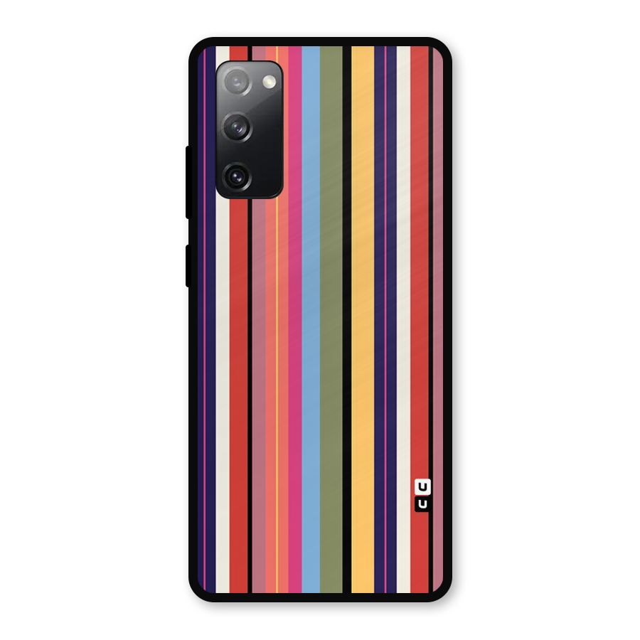 Wrapping Stripes Metal Back Case for Galaxy S20 FE 5G