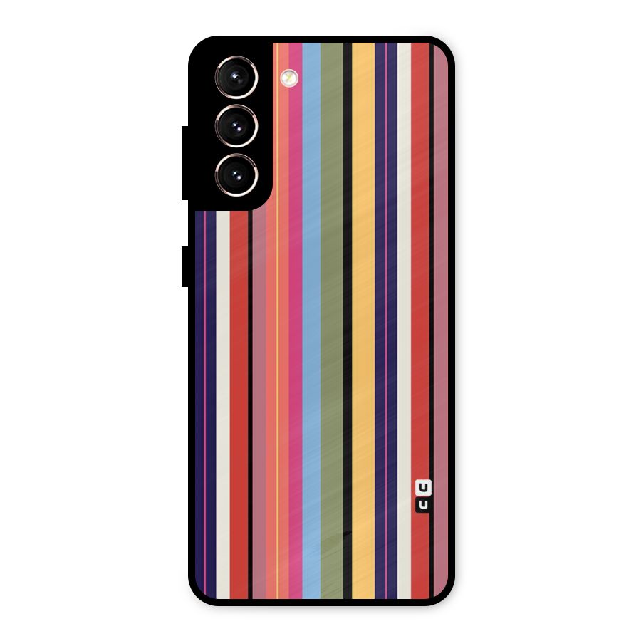 Wrapping Stripes Metal Back Case for Galaxy S21 5G