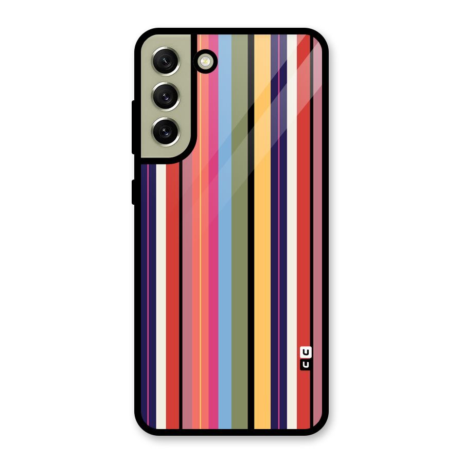 Wrapping Stripes Metal Back Case for Galaxy S21 FE 5G (2023)