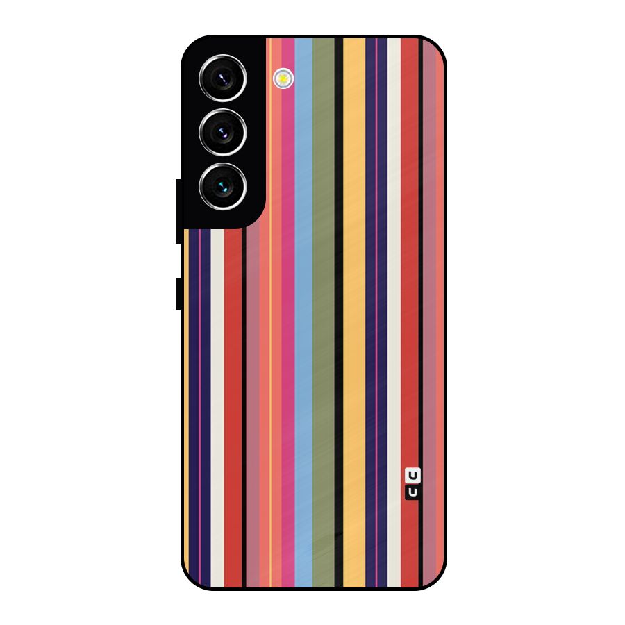Wrapping Stripes Metal Back Case for Galaxy S22 5G