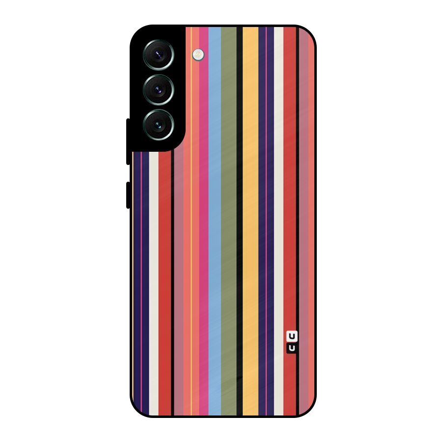 Wrapping Stripes Metal Back Case for Galaxy S22 Plus 5G