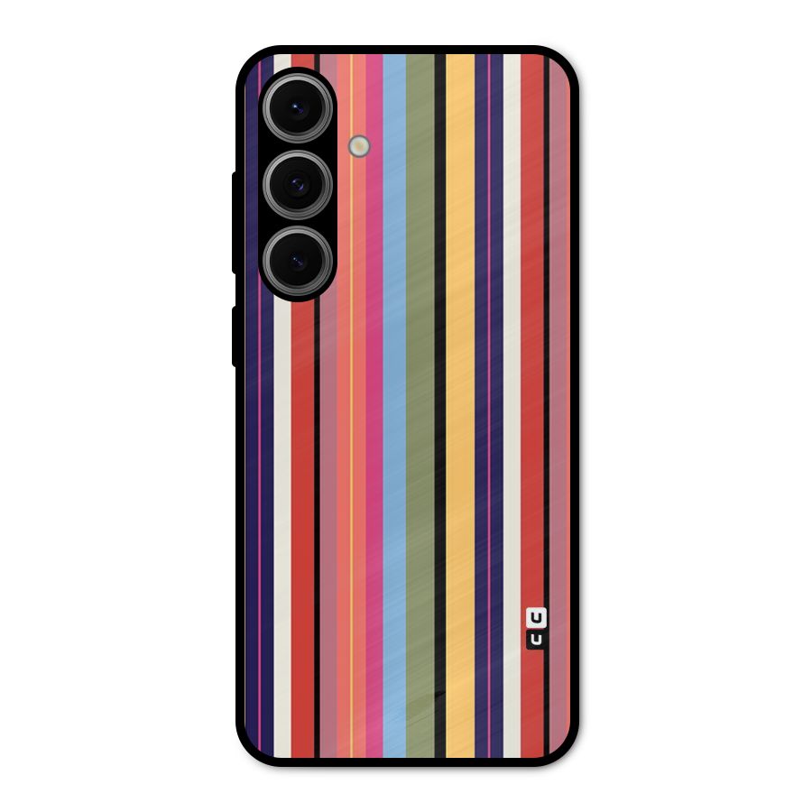 Wrapping Stripes Metal Back Case for Galaxy S24 FE