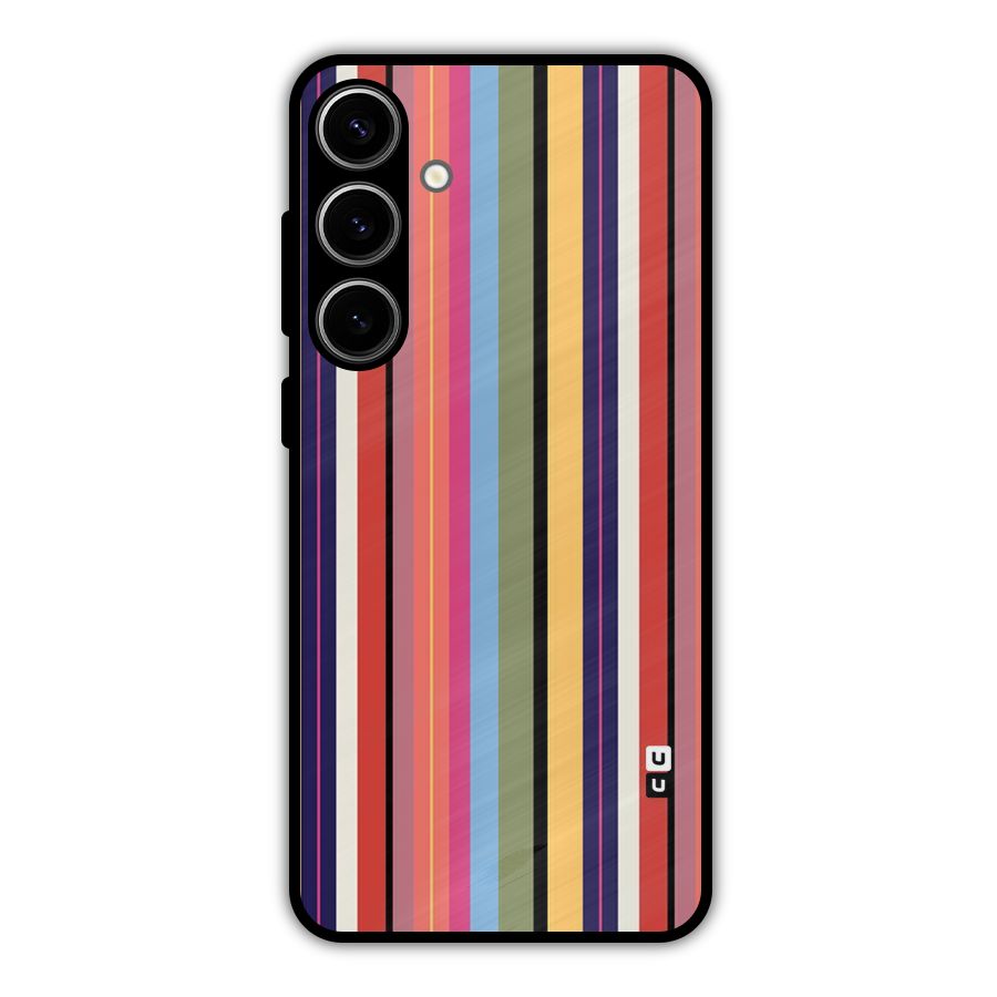 Wrapping Stripes Metal Back Case for Galaxy S24 Plus
