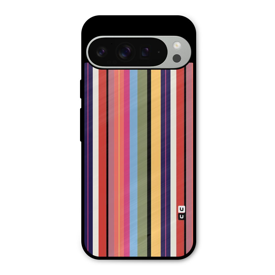 Wrapping Stripes Metal Back Case for Google Pixel 9 Pro XL