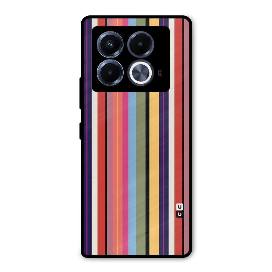 Wrapping Stripes Metal Back Case for Infinix Note 40 5G