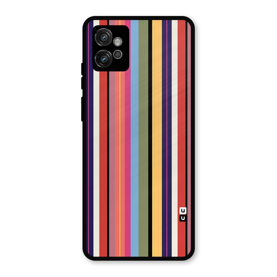 Wrapping Stripes Metal Back Case for Moto G32
