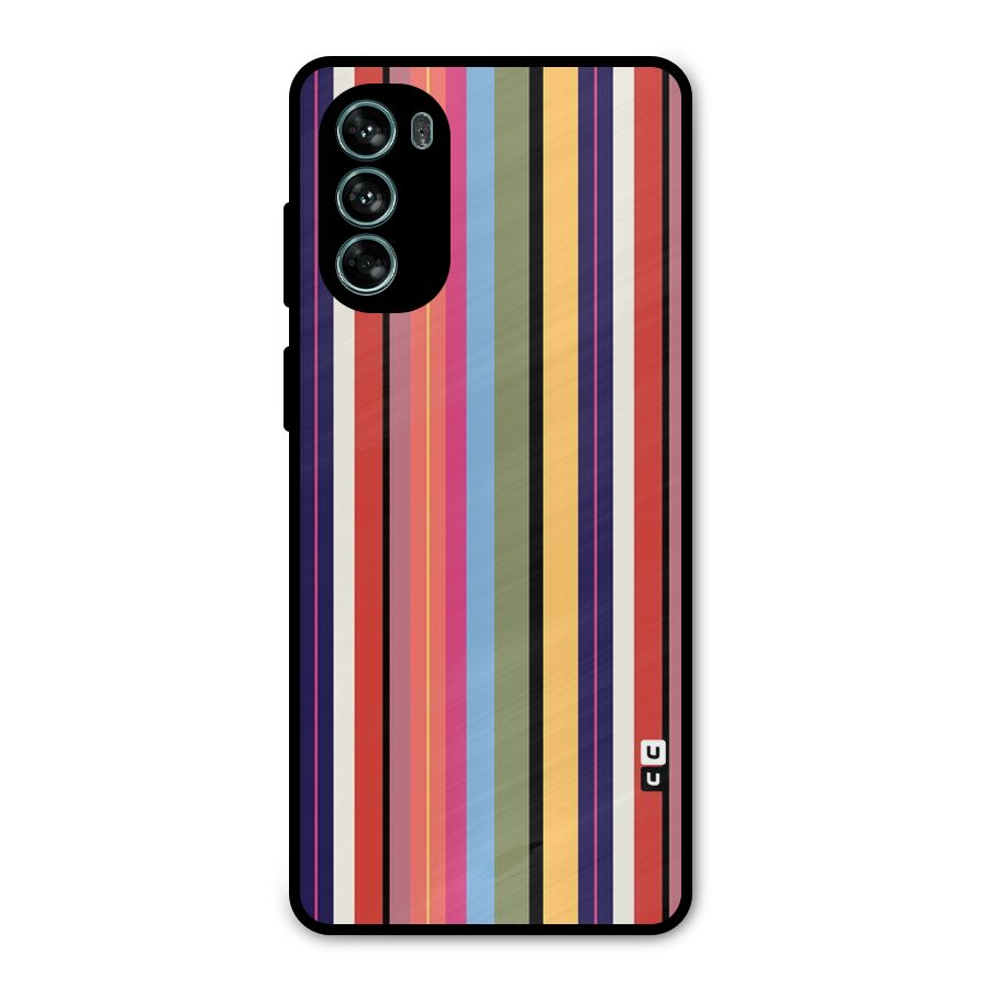 Wrapping Stripes Metal Back Case for Moto G62
