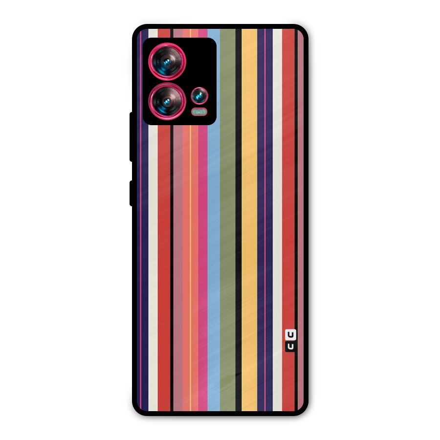 Wrapping Stripes Metal Back Case for Motorola Edge 30 Fusion
