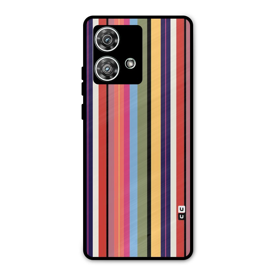 Wrapping Stripes Metal Back Case for Motorola Edge 40 Neo