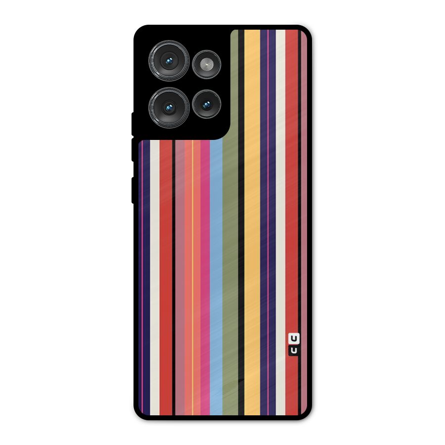 Wrapping Stripes Metal Back Case for Motorola Edge 50