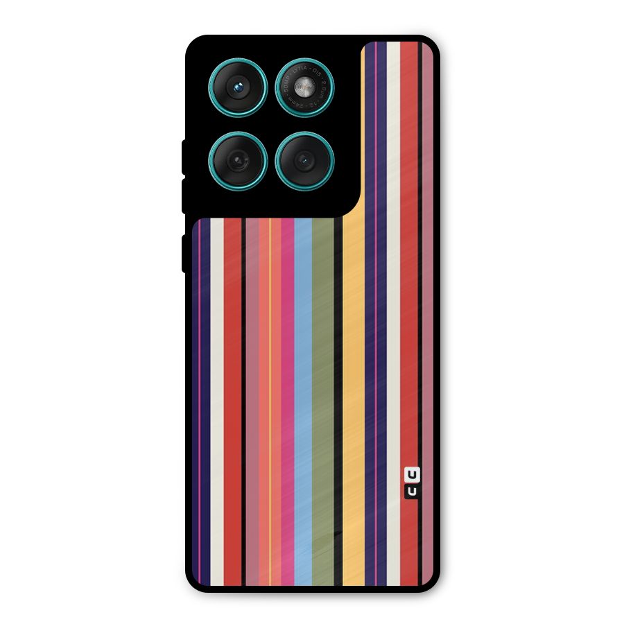 Wrapping Stripes Metal Back Case for Motorola Edge 60