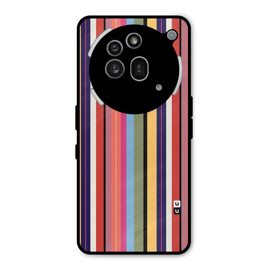 Wrapping Stripes Metal Back Case for Nothing Phone 3a Pro