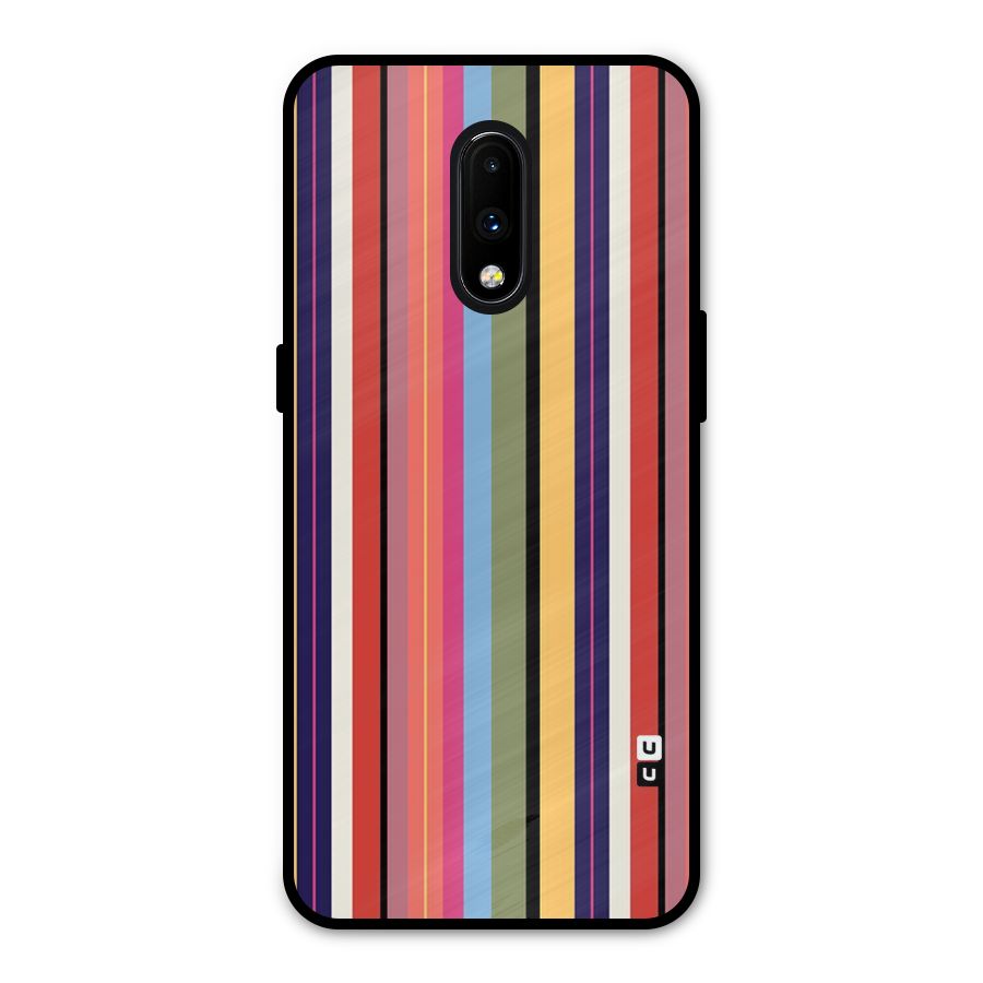 Wrapping Stripes Metal Back Case for OnePlus 7