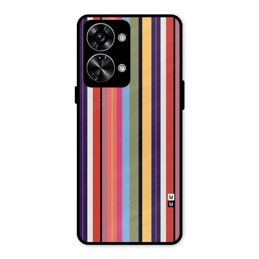 Wrapping Stripes Metal Back Case for OnePlus Nord 2T