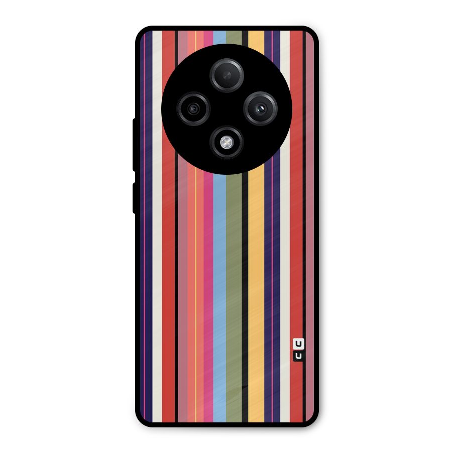 Wrapping Stripes Metal Back Case for Oppo F27 Pro Plus