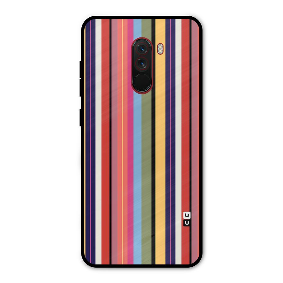 Wrapping Stripes Metal Back Case for Poco F1
