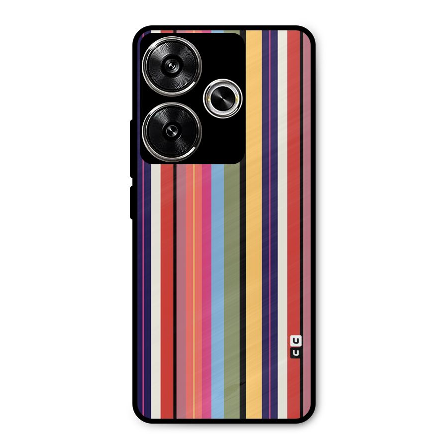 Wrapping Stripes Metal Back Case for Poco F6