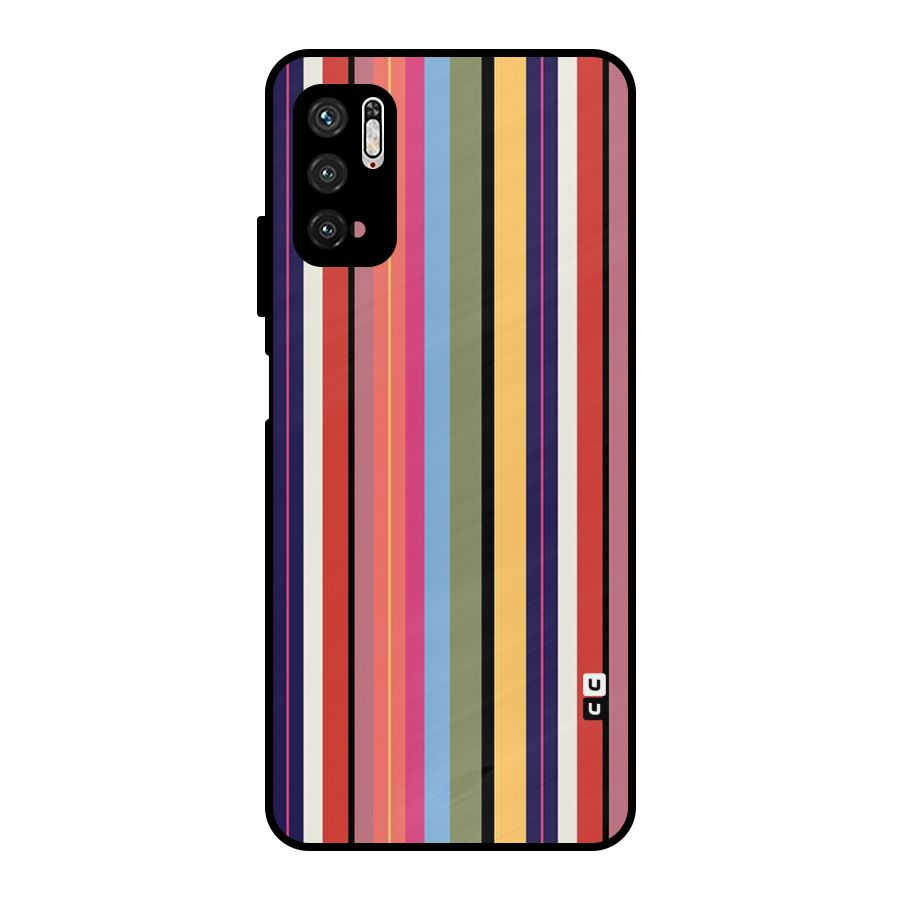 Wrapping Stripes Metal Back Case for Poco M3 Pro 5G