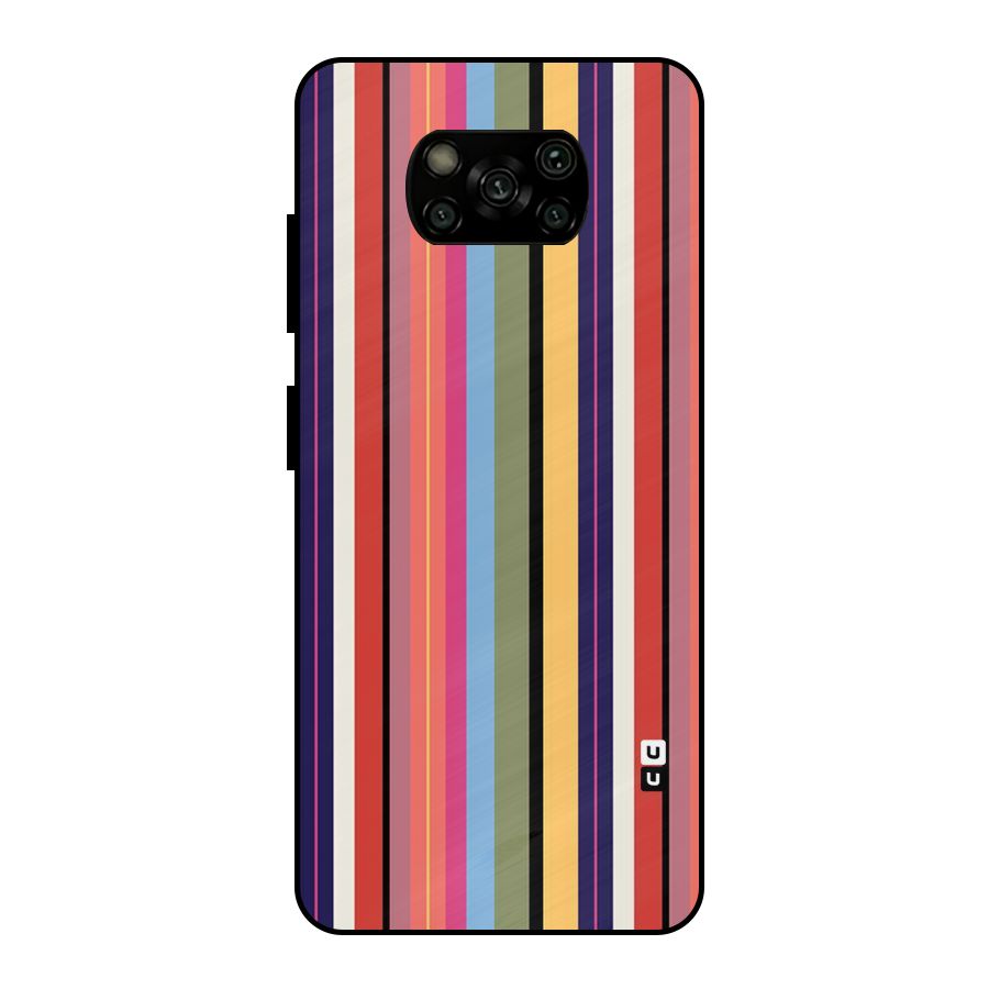 Wrapping Stripes Metal Back Case for Poco X3